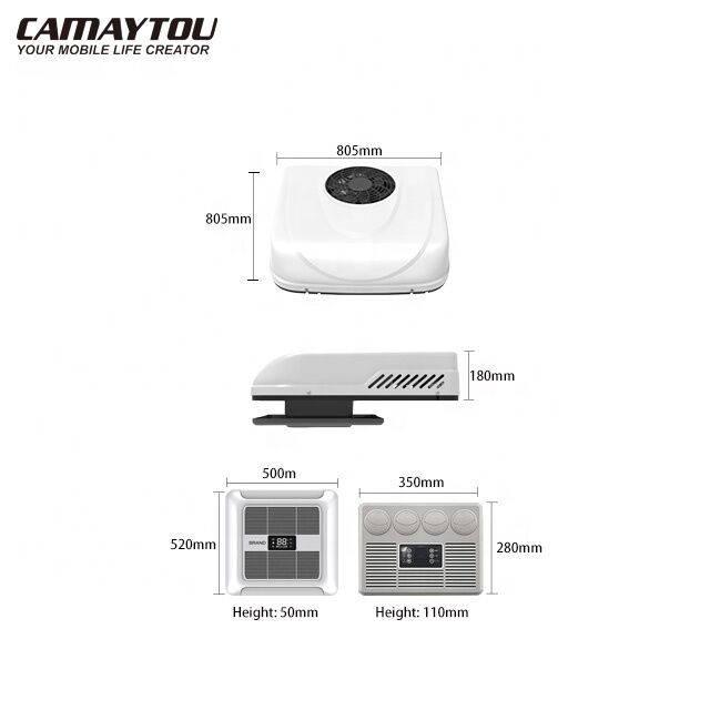 Roof Electric Parking Dc 12v 24v 48v Rv Marine 12 Volt air Conditioner Parking Cooler for Car Rv Van caravan Cabin Truck Boat